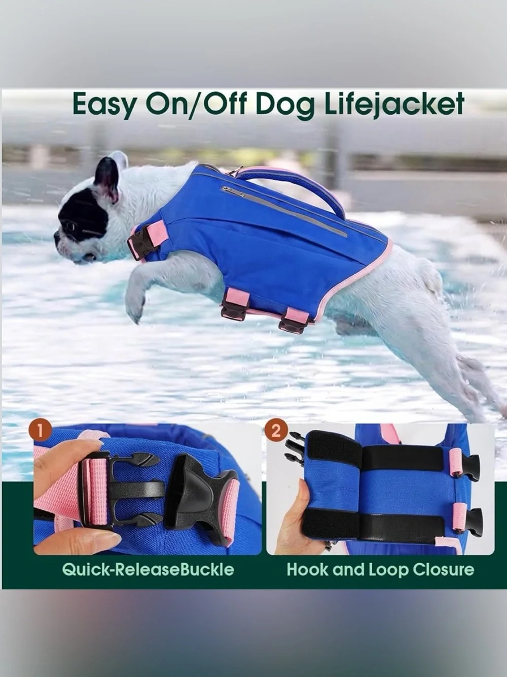NWT 2XL Dog Life Vest, Adjustable Life Jacket